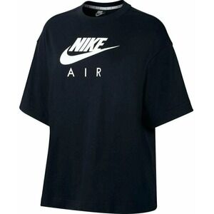 Nike Air Logo Casual T-Shirt Black / White (DJ4435-010) Womens Size XXL